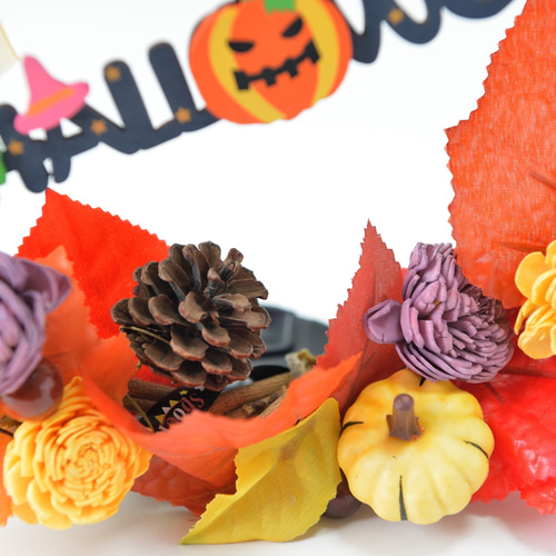 ハロウィン リース！玄関やドアの飾りに最適です。 リース