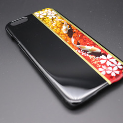 彩繪智能手機套（日本模式櫻花碗[黑金]）[允許其他型號訂購] 第2張的照片