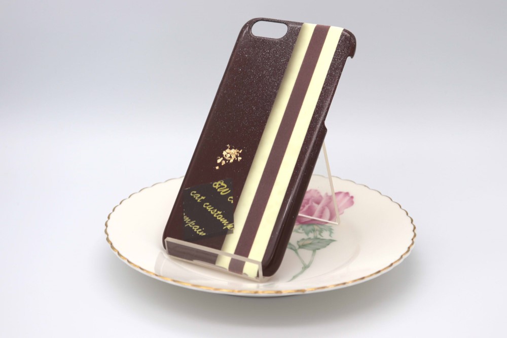 塗装スマホケース(チョコケーキBタイプ)【他機種オーダー可】