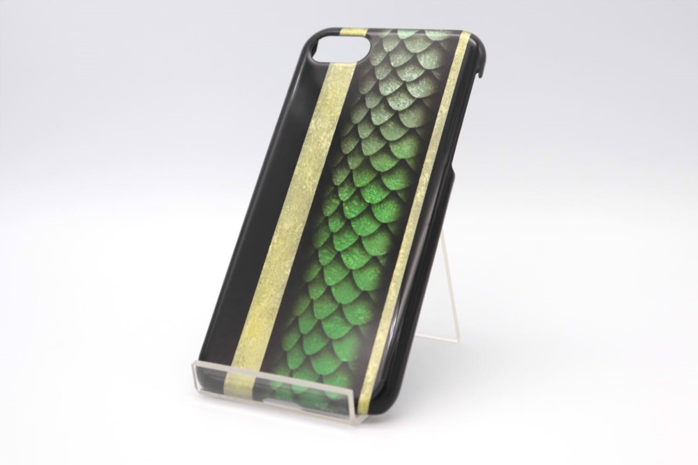 塗装スマホケース(龍鱗・翠龍)【他機種オーダー可】