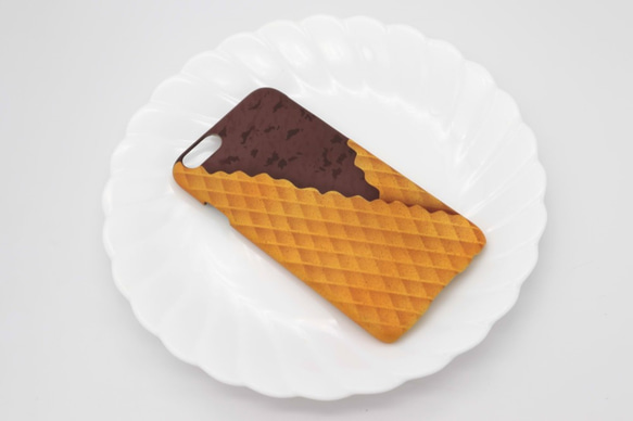 塗装スマホケース(チョコチップチョコアイス)【他機種オーダー可】 4枚目の画像