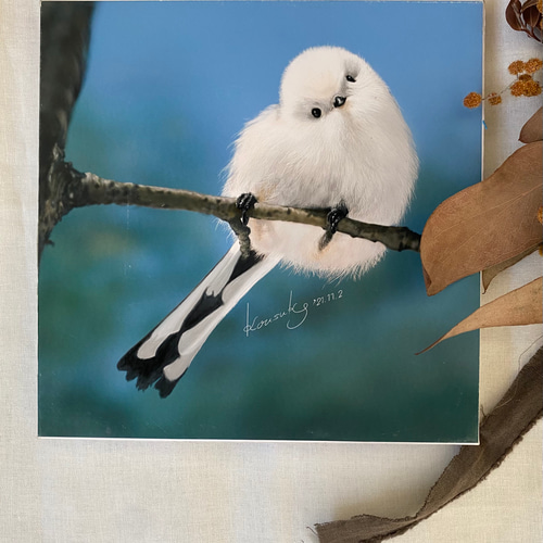 油絵【シマエナガ】アマリリスさん専用 油絵【シマエナガ】アマリリスさん専用