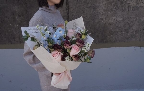 新鮮花束 Fresh flower bouquet【甜蜜】求婚驚喜 / 週年紀念 / 佈置拍照 第1張的照片