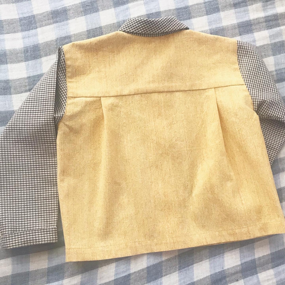 子供服☆パターンシャツ(黄) 2枚目の画像