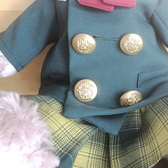 思い出の制服リメイク♡オーダーメイド♡そのままミニチュア制服をぬいぐるみに。ダッフィーSサイズ 6枚目の画像