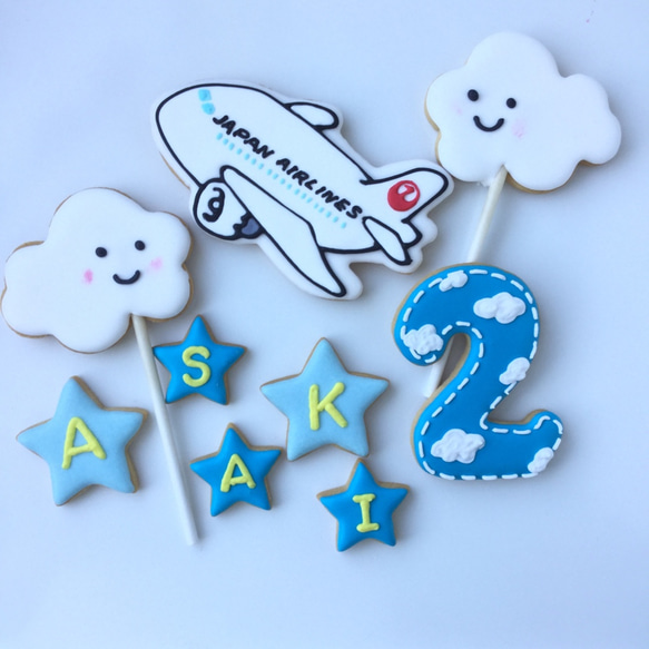 飛行機　デコレーションクッキーセット【アイシングクッキー】 1枚目の画像