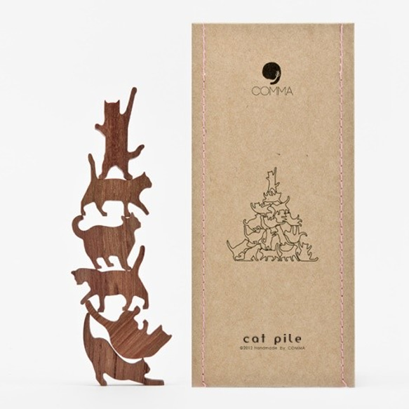 【COMMA】cat pile キャットパイル 猫のつみき ピンク 1枚目の画像