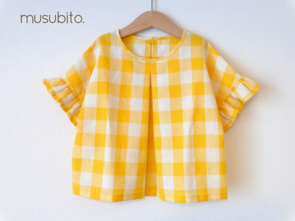 ギンガムチェックプルオーバー（gingham/yellow） 1枚目の画像