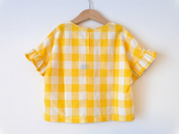 ギンガムチェックプルオーバー（gingham/yellow） 2枚目の画像