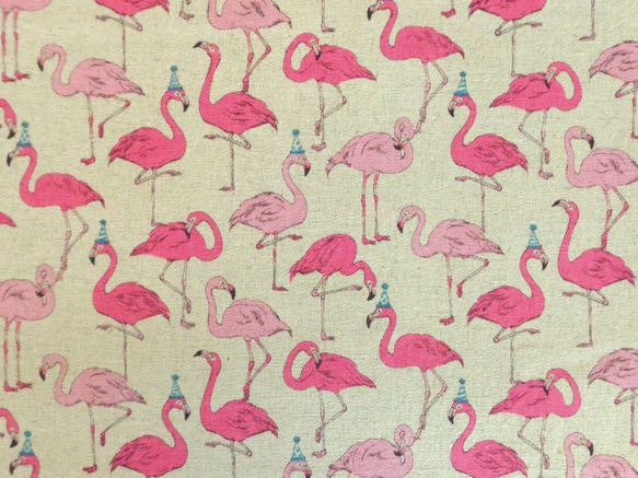 オムツポーチ （flamingo/natural） 5枚目の画像