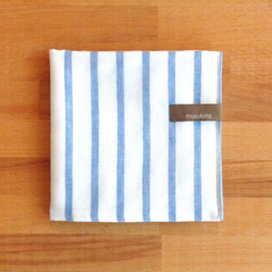 ハンカチスタイ（stripe/blue） 3枚目の画像
