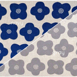 オムツポーチ （flower/gray） 5枚目の画像