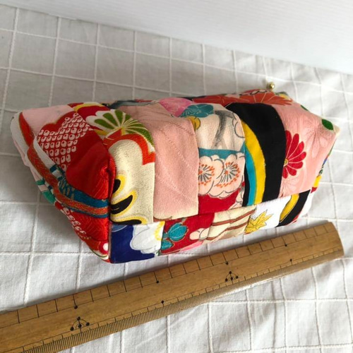 正絹 着物リメイク パッチワーク ポーチ ポーチ 桃子 通販 12767838