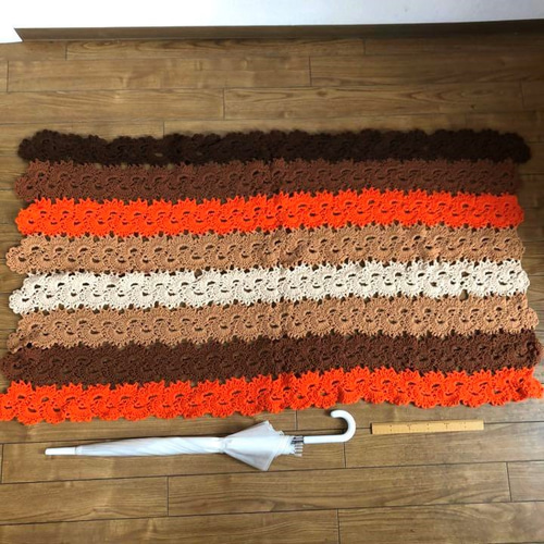 かぎ編み マルチカバー 大判 かぎ針編み マルチカバー 大判 クロシェ ラグ ブランケット モチーフ