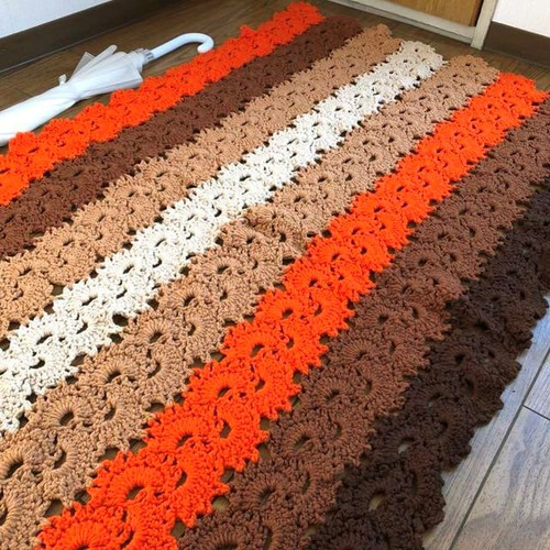 手編みかぎ針編み マルチクロス・マルチカバー2 150×82 その他