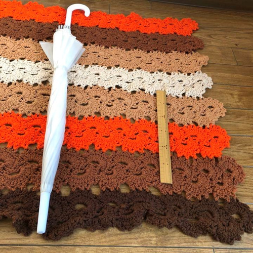 手編みかぎ針編み マルチクロス・マルチカバー2 150×82 その他