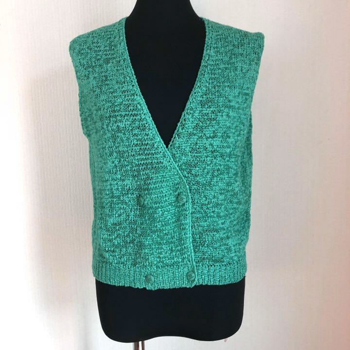 ハンドメイド リボンヤーン ベスト レディース