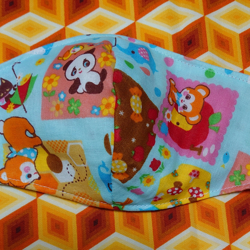 昭和レトロ生地 立体ガーゼマスク インナーマスク その他ファッション