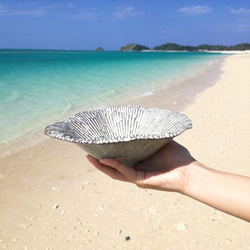 島サンゴのやちむん皿7寸✨ 1枚目の画像