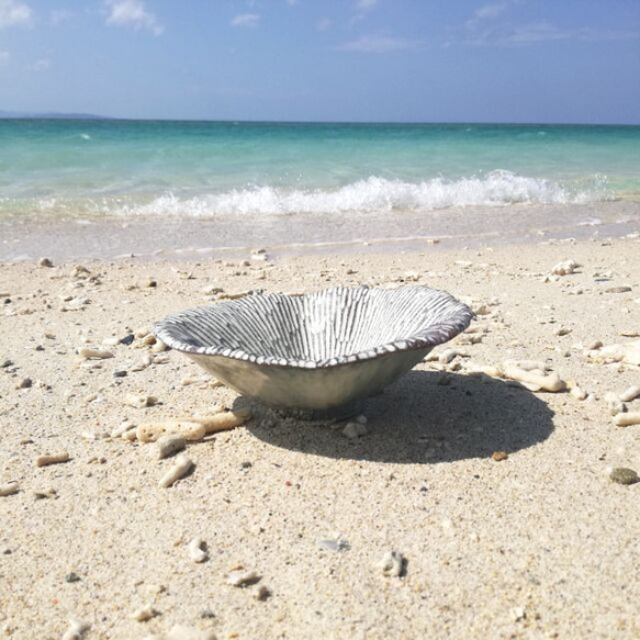 島サンゴのやちむん皿7寸✨ 4枚目の画像