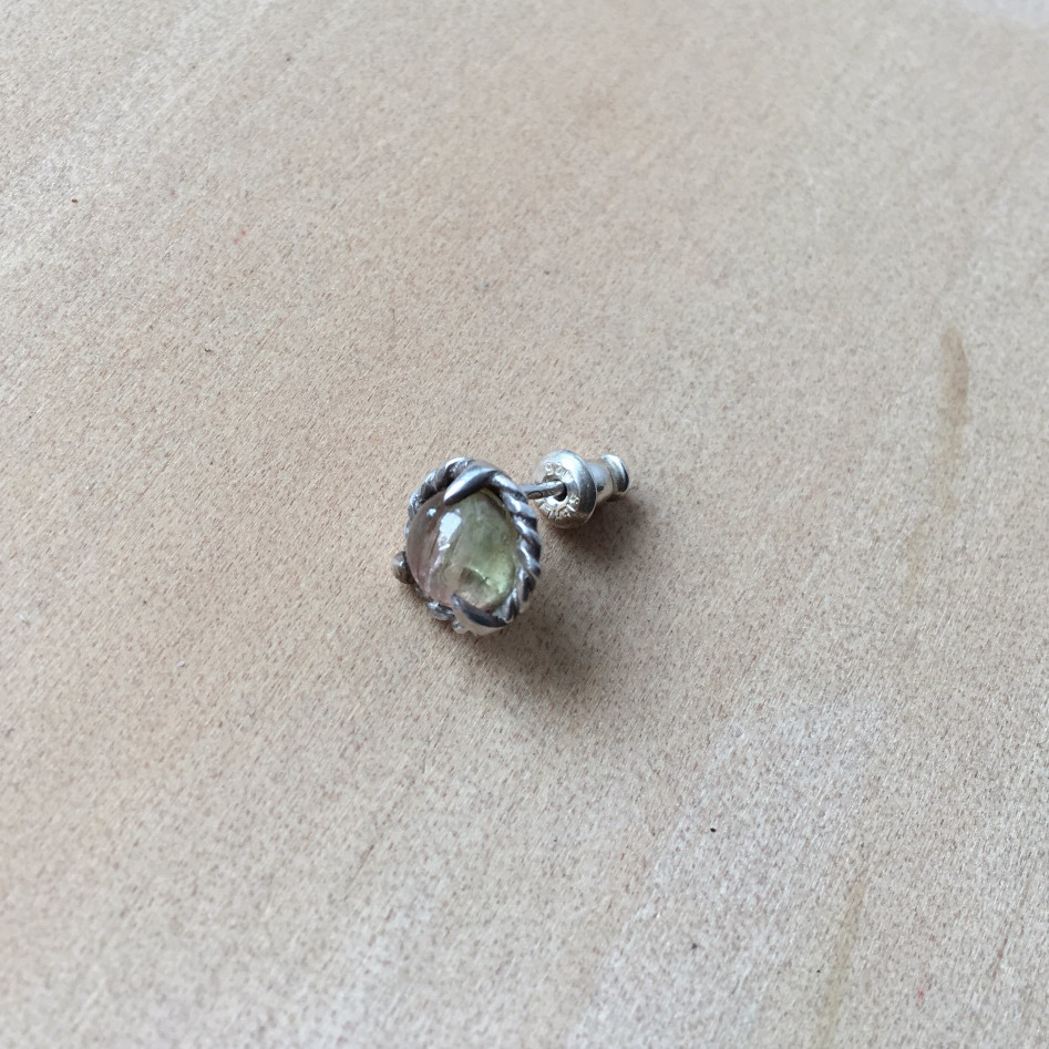 ONE EYED ピアス/ watermelon tourmaline