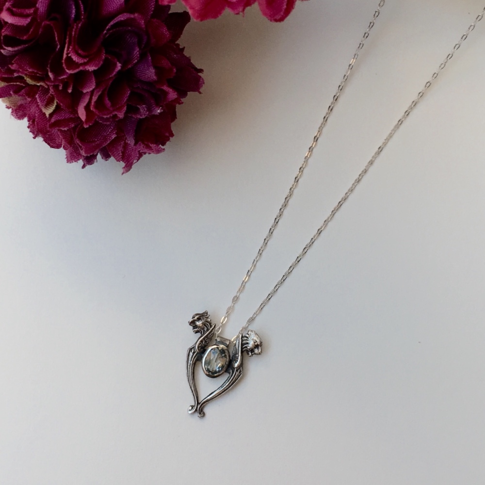 Lion ネックレス/ アクアマリン