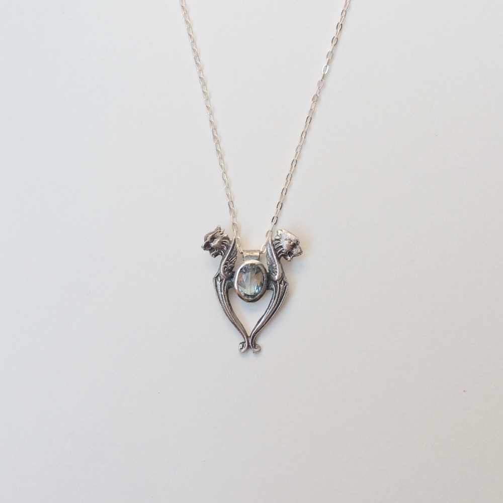 Lion ネックレス/ アクアマリン