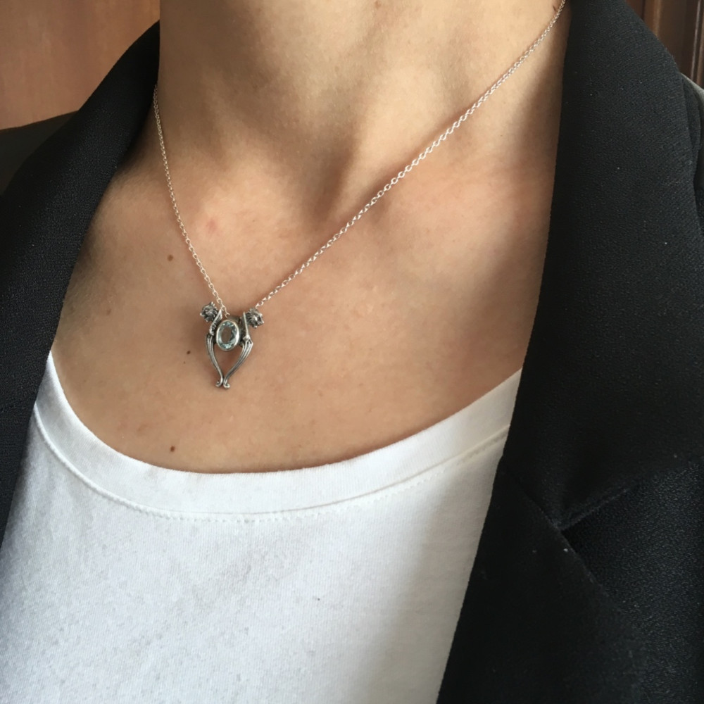 Lion ネックレス/ アクアマリン