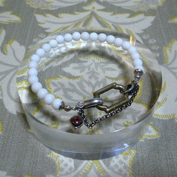 OMNI ブレスレットI／ホワイト／18cm