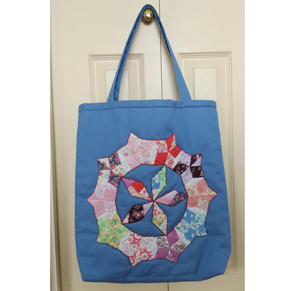 パッチワーク柄の大きめバッグ[送料無料]