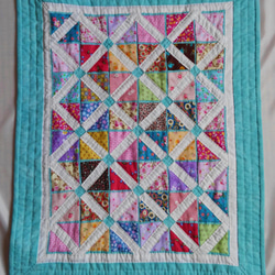 星形柄パッチワークキルトのタペストリー タペストリー・壁掛け