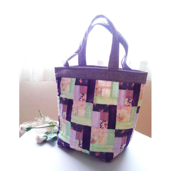 パッチワーク小型トート[送料無料] トートバッグ matsumaron 通販