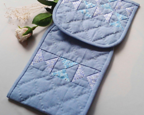 ハンドメイド☆パッチワーク☆スーちゃんと青い鳥☆トイレットペーパーホルダー☆ ハンドメイド☆パッチワーク☆スーちゃんと青い鳥☆トイレット