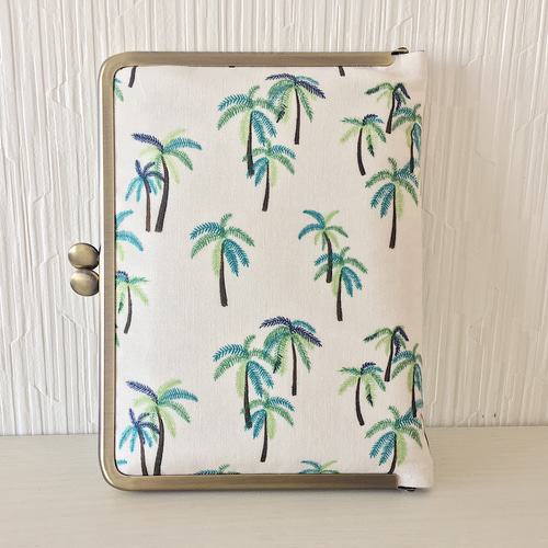 ヤシの木のブックカバーがま口 ブックカバー Lena Sawada Works 通販
