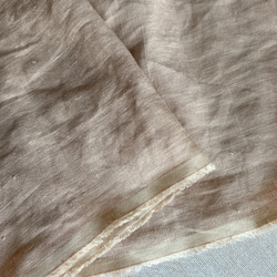 リネン生地 洗いざらしリネン生地 中薄 ピンクベージュ50cm〜 2枚目の画像