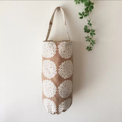 北欧サークル大柄♪レジ袋ストッカー <handmade> 再販12】北欧 サークルキャンバス レジ袋ストッカー その他キッチン