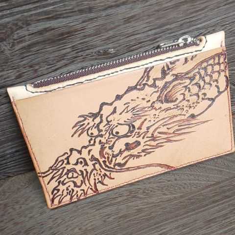 手書き  本革フラグメントケース