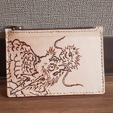 手書き 本革コインケース