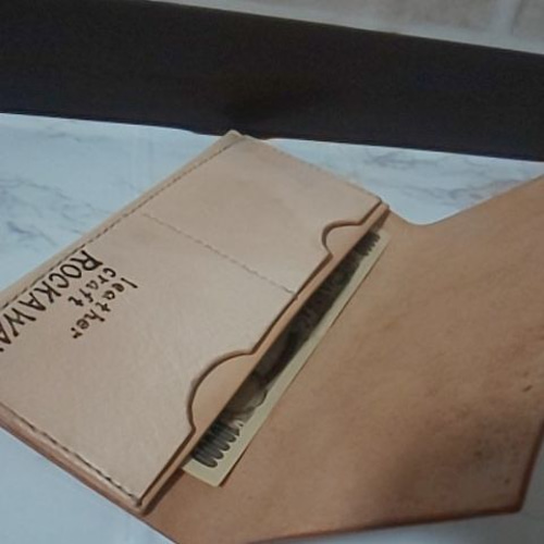 手書き一点物 本革札入 宝くじ入れ 長財布 ROCKAWAY 通販｜Creema  