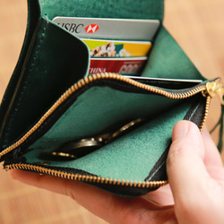 (材料包) 手縫真皮旅行錢包, 多功能, L型拉鍊零錢包, 附說明書 第2張的照片