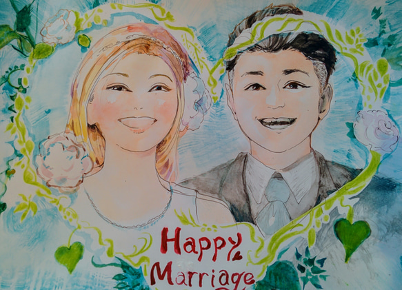 ウェディング記念イラスト
水彩画でご結婚をお祝いします 1枚目の画像