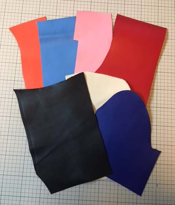 お買い得ハギレ皮革パック（はがき～A4サイズ）250g 1枚目の画像