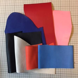 お買い得ハギレ皮革パック（はがき～A4サイズ）250g 2枚目の画像