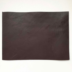 バラニール（BARANIL）フランス仔牛革 コンビなめし1.5-2.0mmカットレザーA4サイズ（21x30cm)焦茶 1枚目の画像