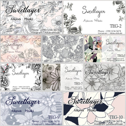 WW・80枚（3デザインまでOK）名刺オーダー・ショップカード・送料無料