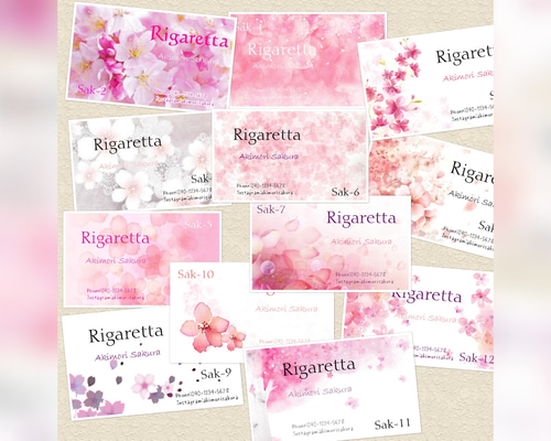 【２個】　桜　中サイズ　片面オーダー 1_835dc206addbb6aae2bc7c8436e1