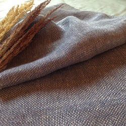 手織りストール　ヘンプとリトアニアリネンブルー 4枚目の画像