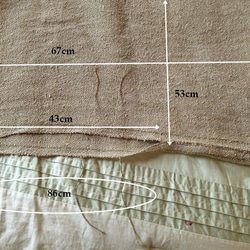 手織り　リトアニアリネンのポンチョ　グレー 9枚目の画像
