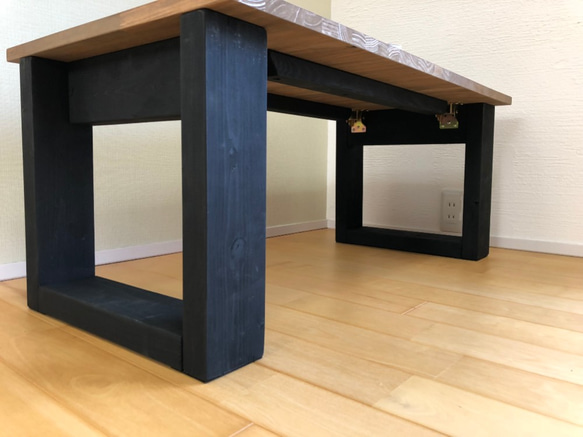 910×455　北欧風　ローテーブル　センターテーブル（折りたたみ） 2枚目の画像