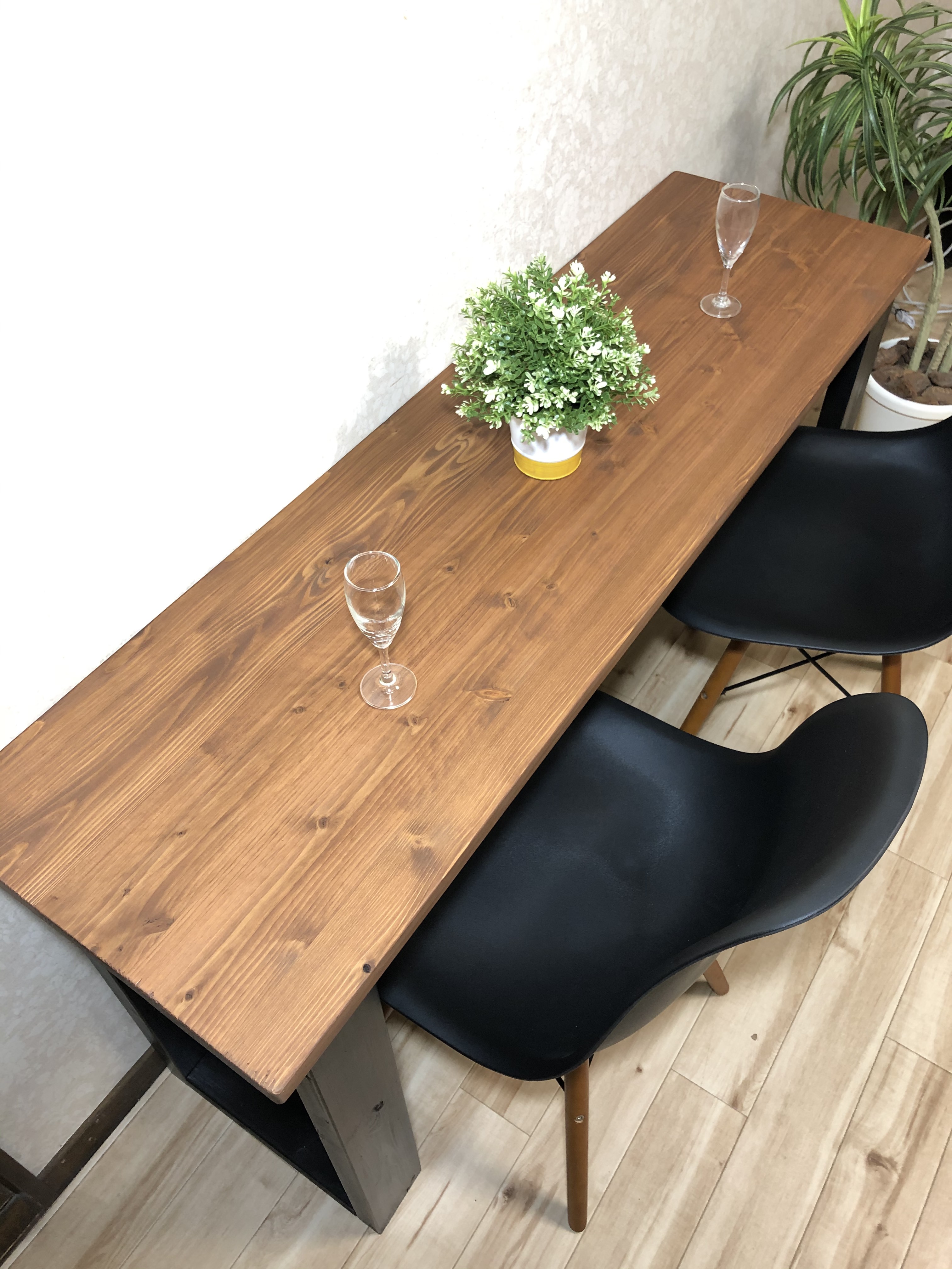 1400×410 カウンターテーブル(木製脚)